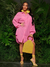 Solid Button Front Shirt